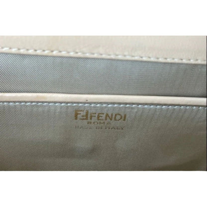 One of a kind, vintage, Fendi ivory Two-way clutch style purse made of Lucite tiles and ivory leather
