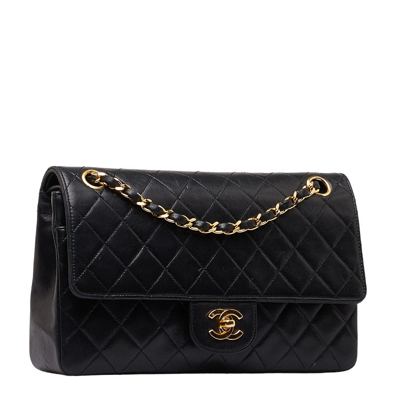 Chanel MATRASSES 25 COCOMARK CHAIN SHOLDER Bag BLACK Lambskinkin LADY Chanel