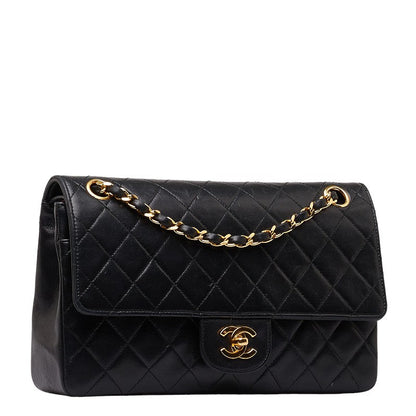 Chanel MATRASSES 25 COCOMARK CHAIN SHOLDER Bag BLACK Lambskinkin LADY Chanel