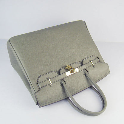 Hermes Birkin 30cm Togo Leather Handbags Dark Grey Golden