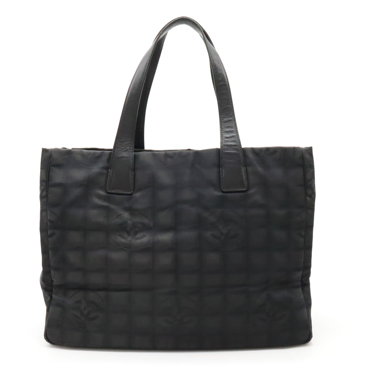 CHANEL NEW LABEL LINE  MM TORTE BAG Nylon  Black Black Gold  A15991