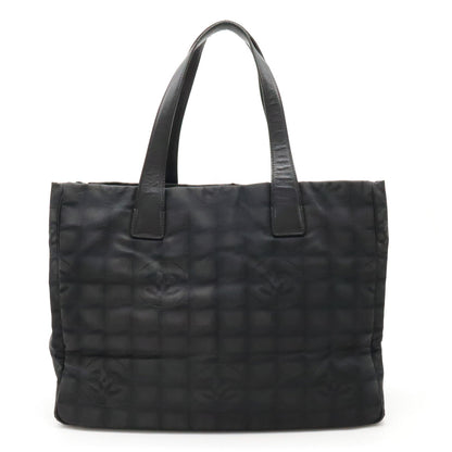 CHANEL NEW LABEL LINE  MM TORTE BAG Nylon  Black Black Gold  A15991