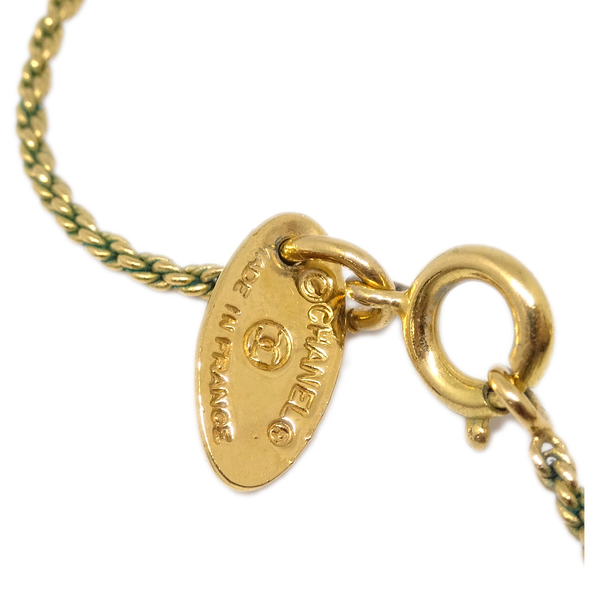 Chanel Medallion Pendant Necklace Gold 3298