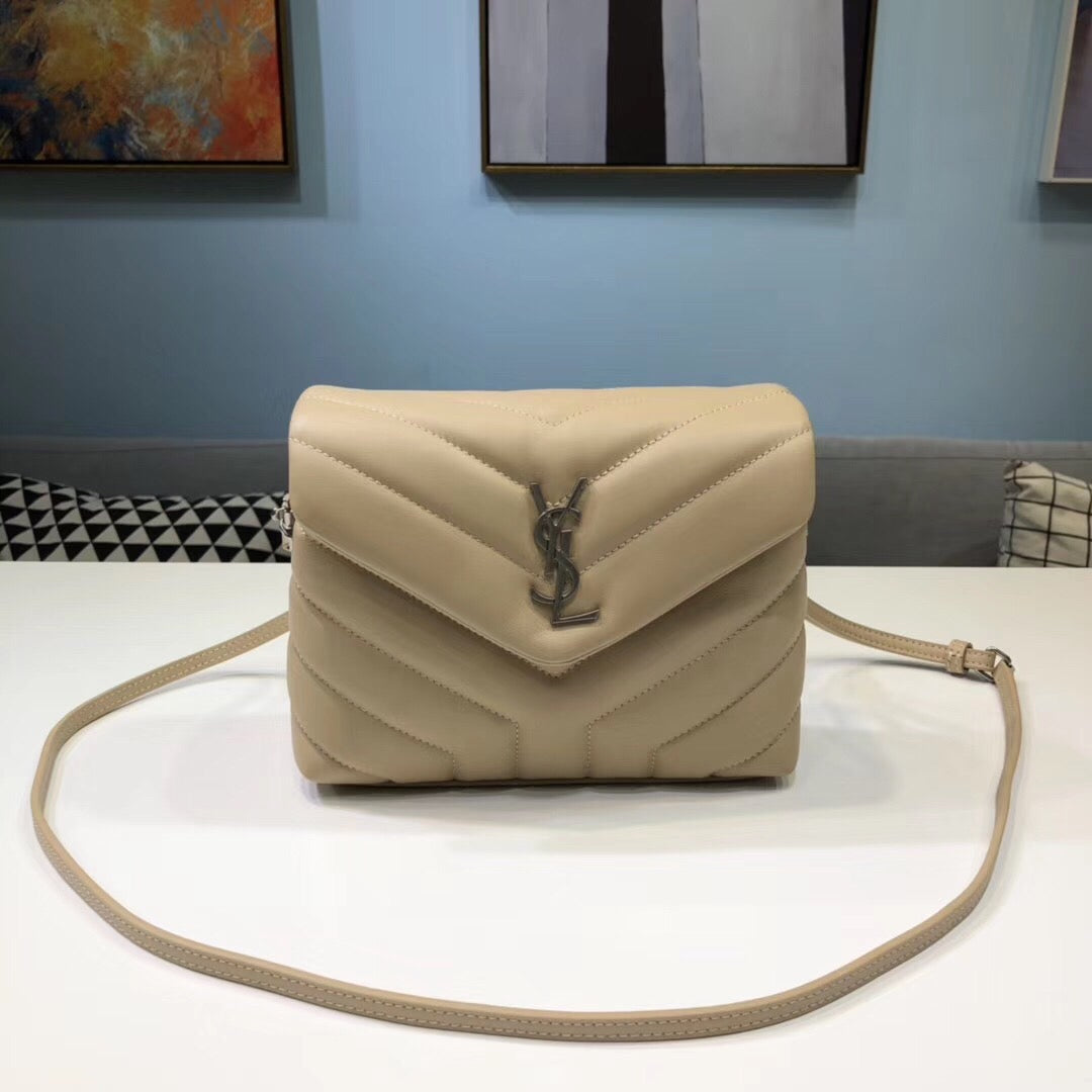 YSSL Loulou Mini Shoulder Bag White For Women 7in/18cm YSL