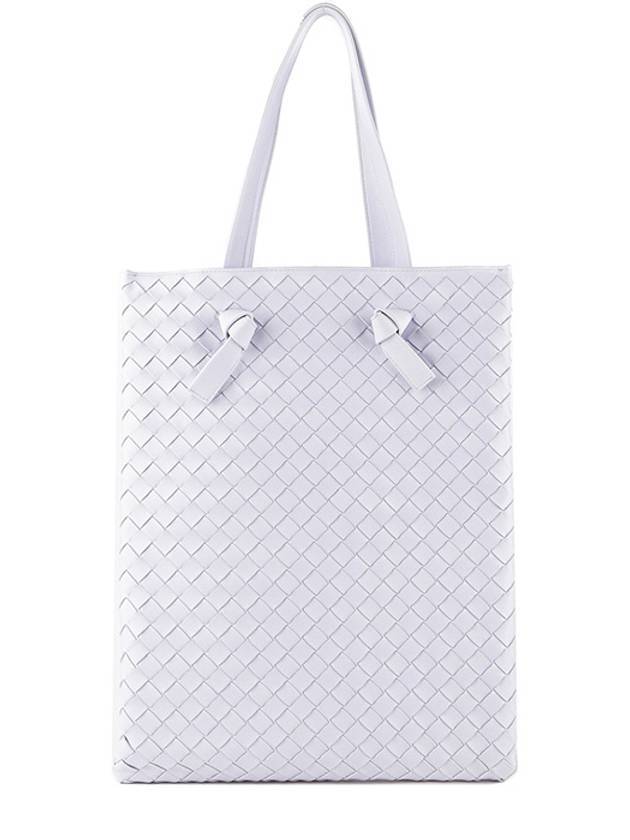 Luxury Bottega Veneta Tie Tote Bag White