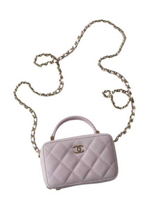 CC Logo Mini Camera Cross Back Light Pink Chanel