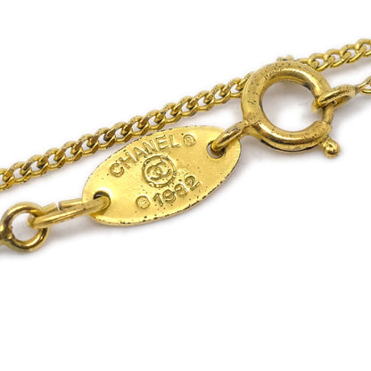 Chanel CC Chain Pendant Necklace Rhinestone Gold 3311/1982