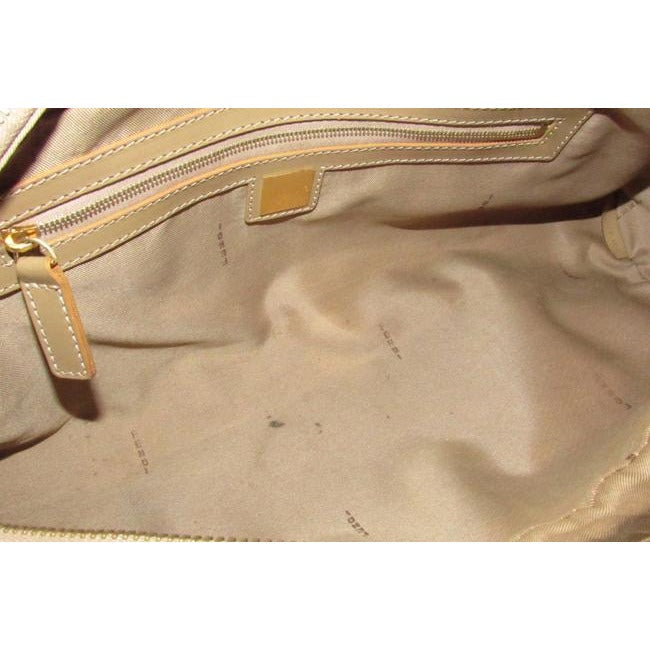 Fendi Limited Edition East To West Style Purses Orange F Logo Printtaupe Coated Canvas And Leather S