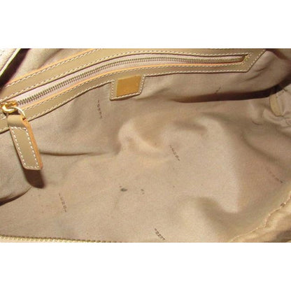Fendi Limited Edition East To West Style Purses Orange F Logo Printtaupe Coated Canvas And Leather S