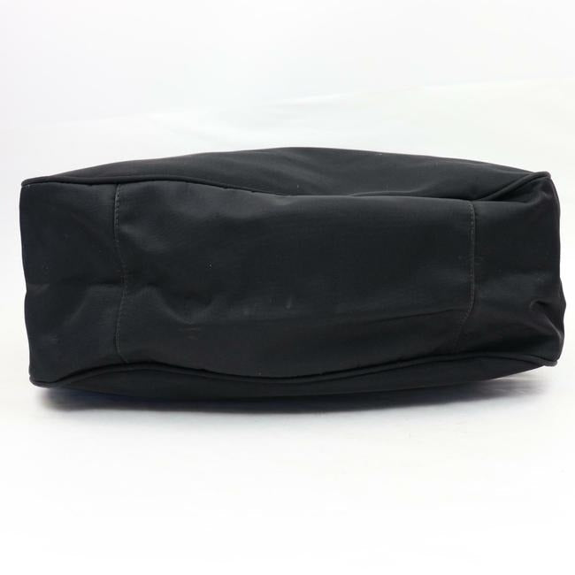 Fendi Xl Style Shoulder Purses Black Nylon And Leather With A Black Enamel Ff Logo Cutout Accent Hob