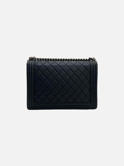 CHANEL Boy Black Quilted Shoulder Bag
