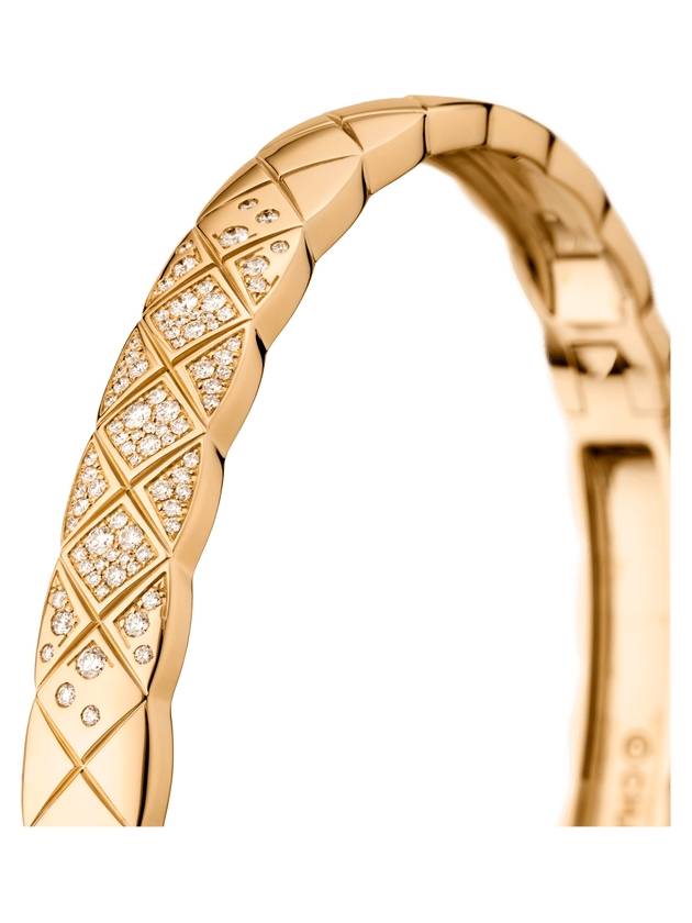 Coco Crush Quilted Diamond Bracelet Gold Chanel