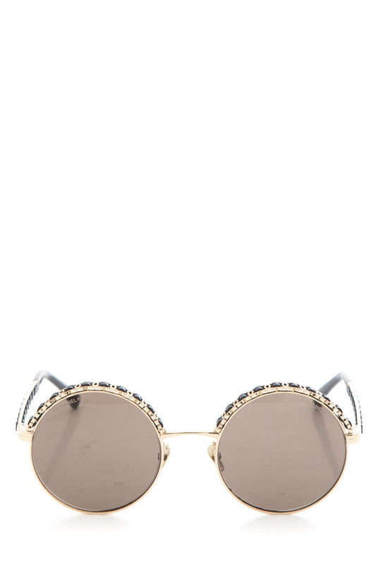 Chanel Antique Gold Round Sunglasses