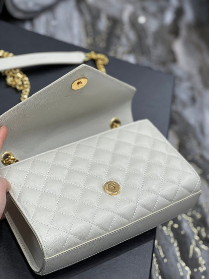 Yves Saint Laurent Small Bag White In Mix Matelasse