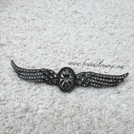 Chanel 16S Wings Brooch in Dark Gunmetal HW