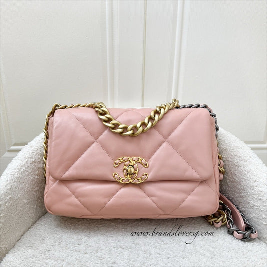 Chanel 19 Small Flap in Light Pink Goatskin and 3-tone HW