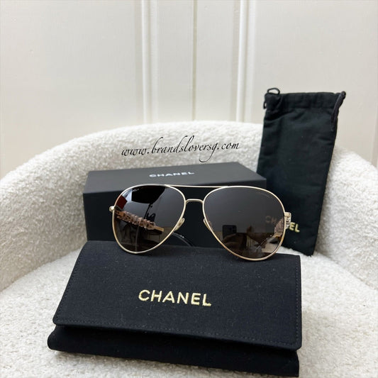 Chanel CHANEL Logo Aviator Sunglasses