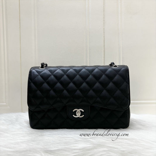 Chanel Jumbo Classic Flap DF in Black Caviar and SHW