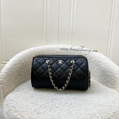 Chanel 25P Bowling Bag in Black Caviar and LGHW (Model: AP4474)