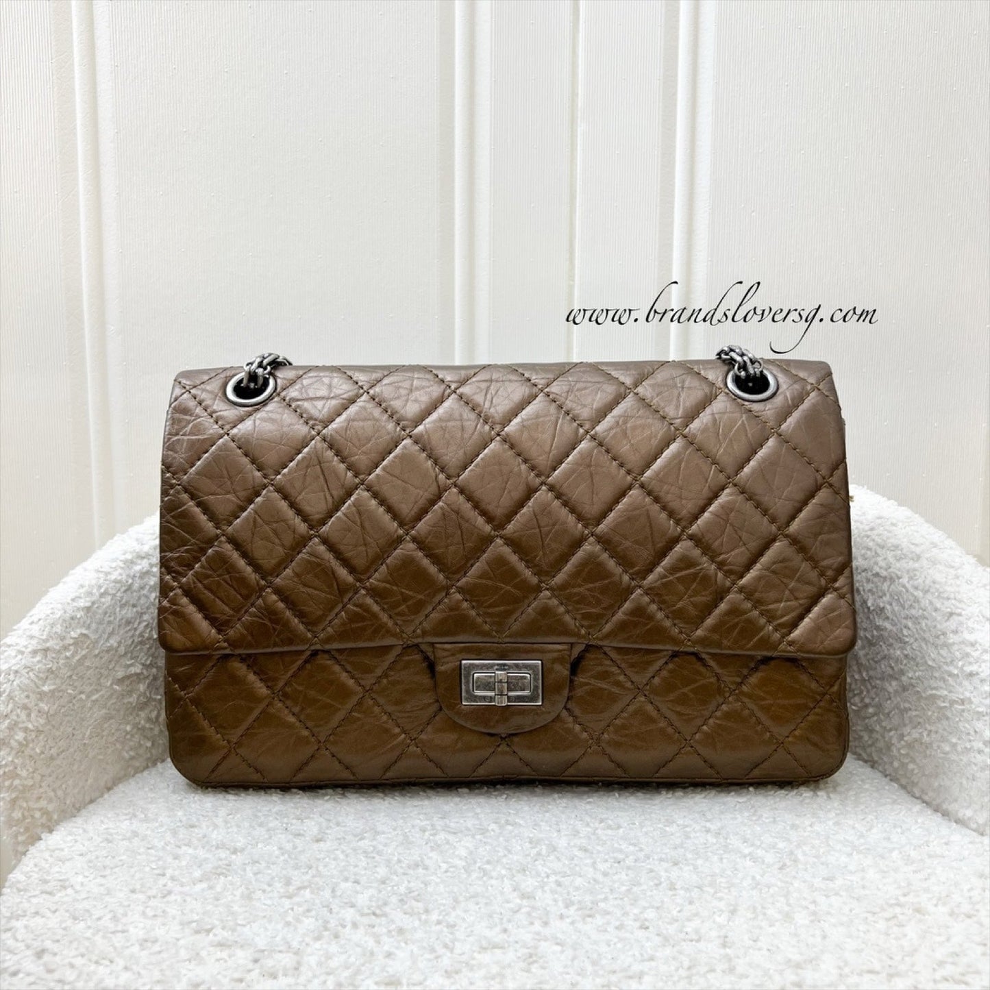 Chanel 2.55 Reissue 226 Flap in Bronze Distressed Calfskin and RHW