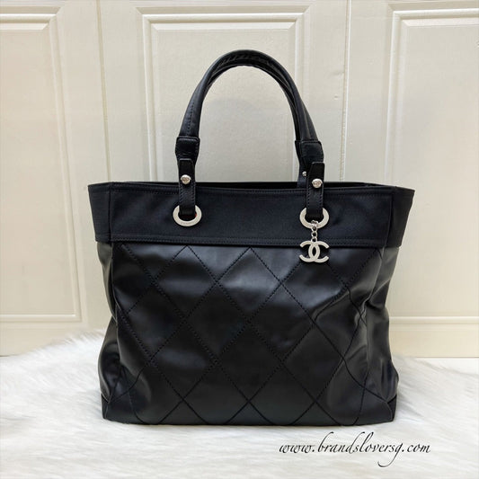 Chanel Paris Biarritz Large Tote in Black and SHW