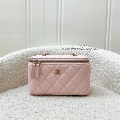 Chanel Classic Small Vanity in 22S Light Pink Caviar and LGHW