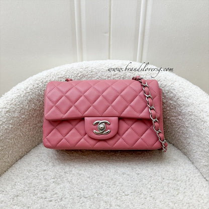 Chanel Classic Mini Rectangular Flap in Pink Lambskin and SHW