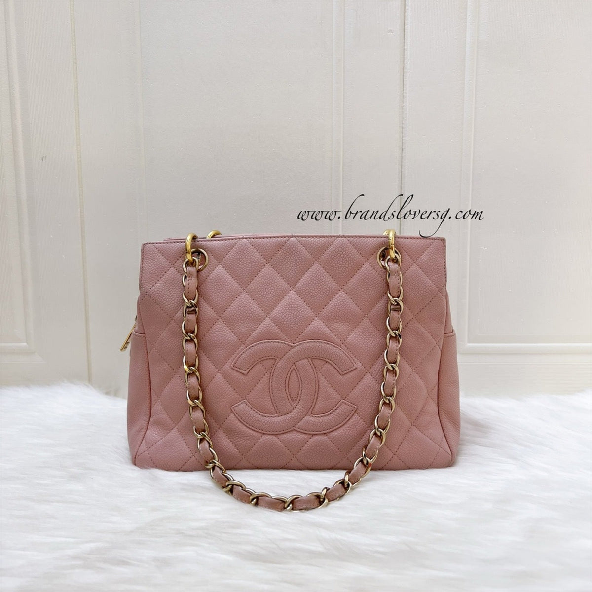 Chanel Vintage Petite Timeless Tote PTT in Sakura Pink Caviar and GHW