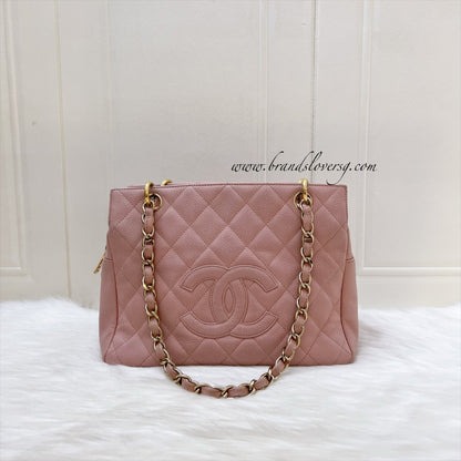 Chanel Vintage Petite Timeless Tote PTT in Sakura Pink Caviar and GHW