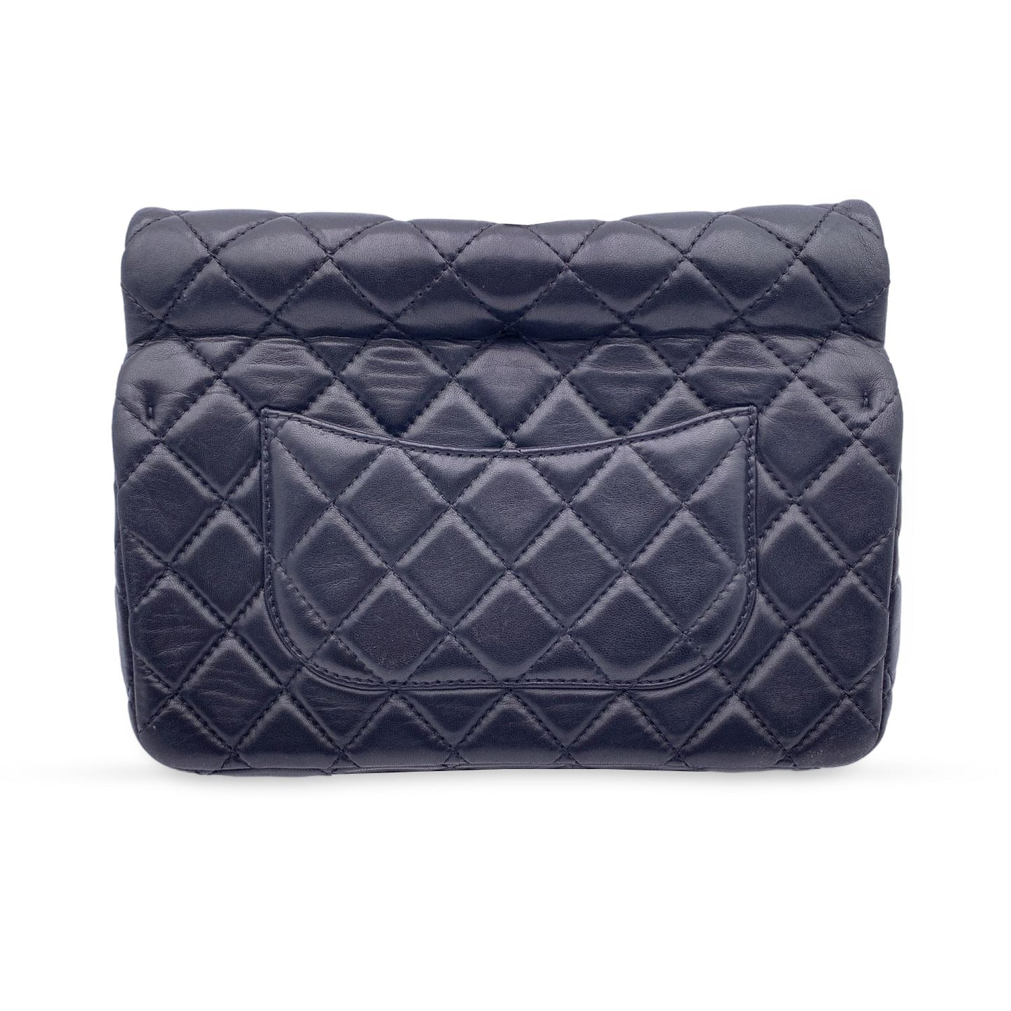 Chanel Black Quilted Leather Reissue Roll . Clutch Bag