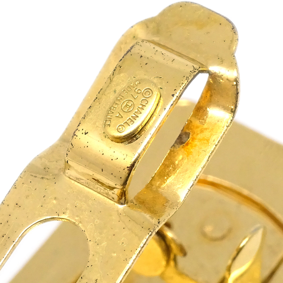 Chanel Hair Clip Hairpin Barrette Gold 97A/71