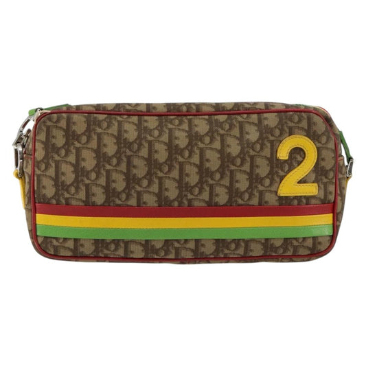 Christian Dior Vintage Rasta Crossbody Bag Diorissimo Canvas Beige Canvas Shoulder Bag Bag ()
