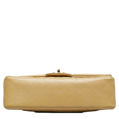 Chanel Matrace 23 Cocomark Double Flap Gold  Chain houlder Bag Beige   CHANEL