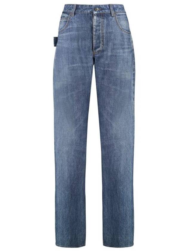 Luxury Bottega Veneta Straight Denim Jeans Blue