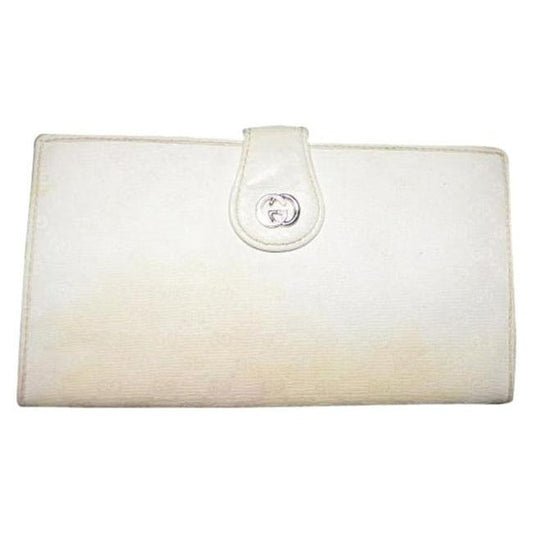 Gucci White Micro G Print Guccissima Wallet