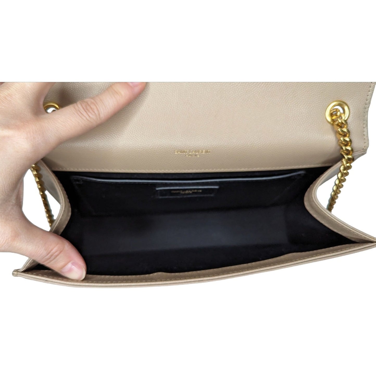 YSL Saint Laurent Dark Beige Medium Kate Chain Shoulder Bag