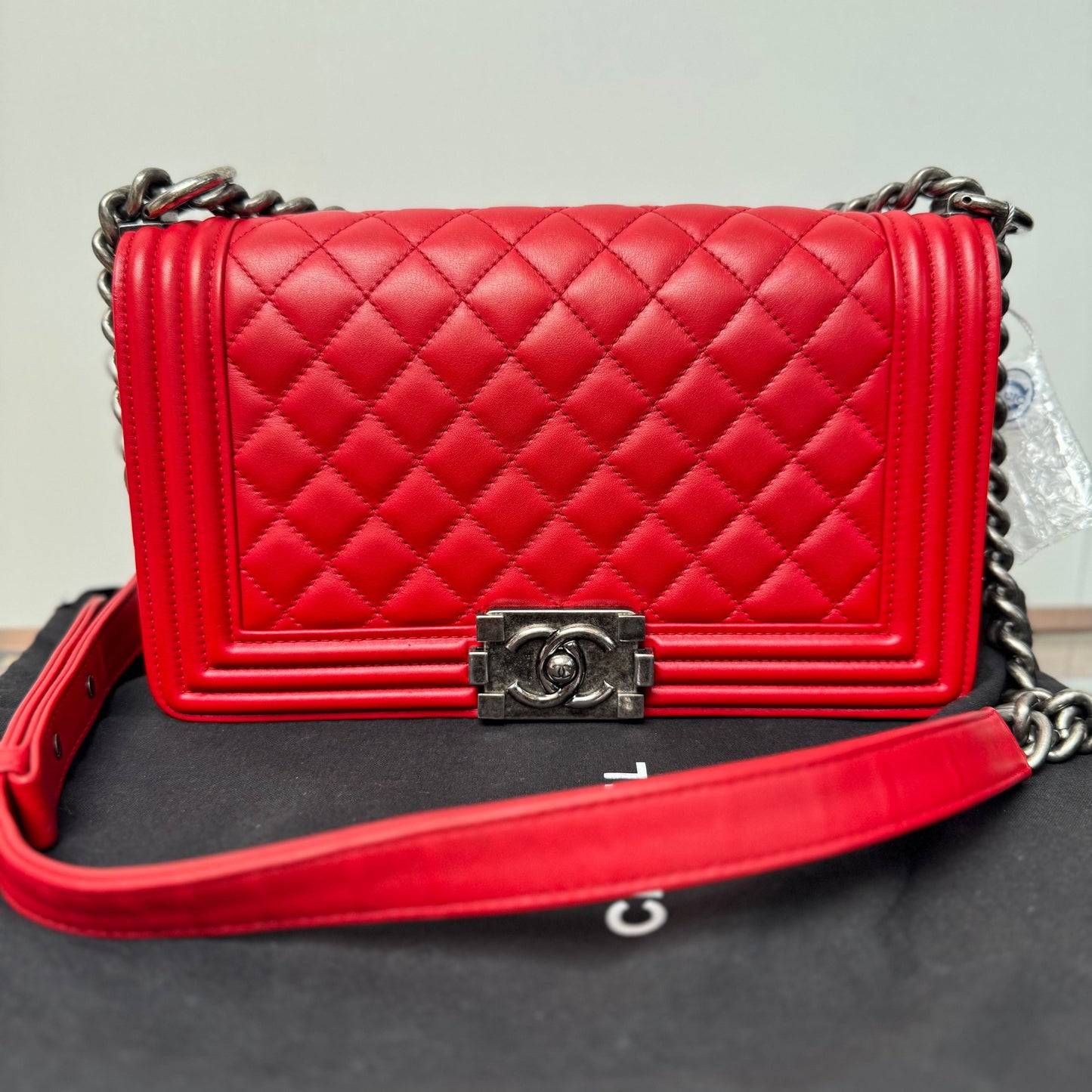 Chanel Medium Boy Bag - Red Shoulder Bags, Handbags