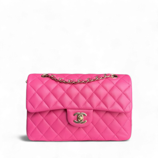 Chanel Classic Flap Small - Caviar Quilted Hot Pink Gold Hardware Series 30