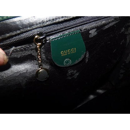 Gucci Vintage Pursesdesigner Purses Green Patent Leather Satchel