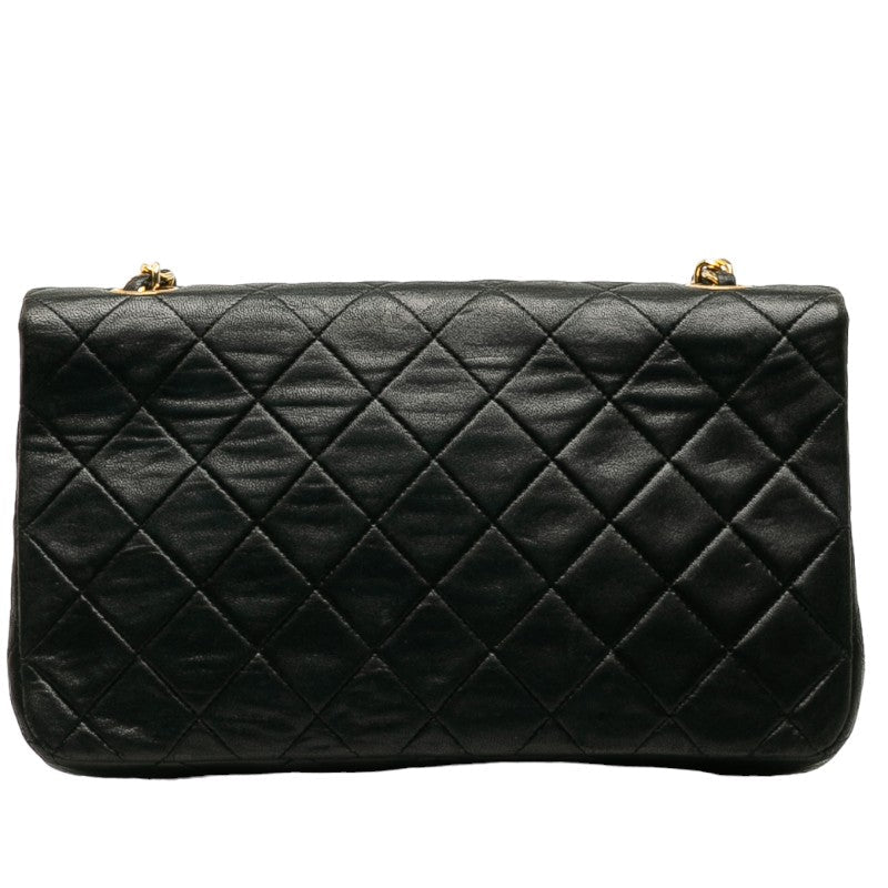 Chanel Matrace 23 Cocomark Full Flap Chain  houlder Bag Black Leather  Chanel