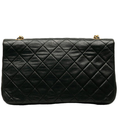 Chanel Matrace 23 Cocomark Full Flap Chain  houlder Bag Black Leather  Chanel