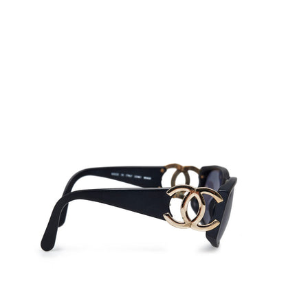 Chanel Cocomark Gold  Wellington un Glasses 02461 Black    CHANEL