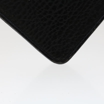 BurberrySs Clutch Bag Leather Black Auth ep1119