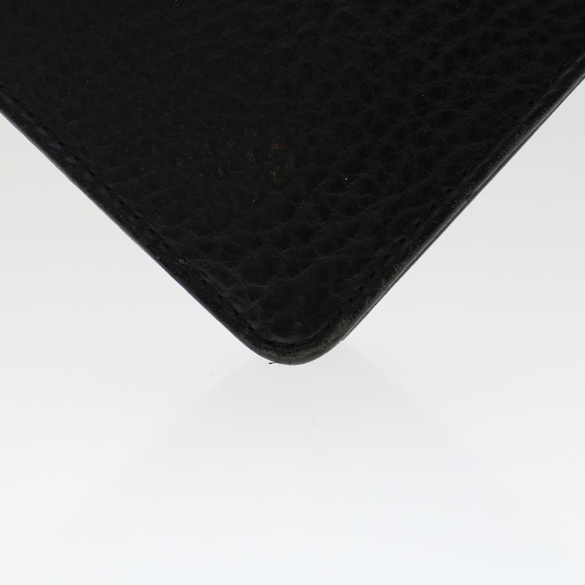BurberrySs Clutch Bag Leather Black Auth ep1119