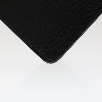 BurberrySs Clutch Bag Leather Black Auth ep1119