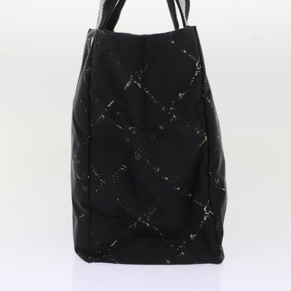 Chanel Travel line Tote Bag Nylon Black CC Auth ep1132
