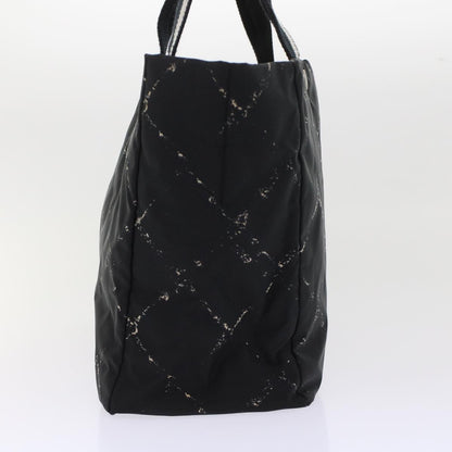 Chanel Travel line Tote Bag Nylon Black CC Auth ep1132