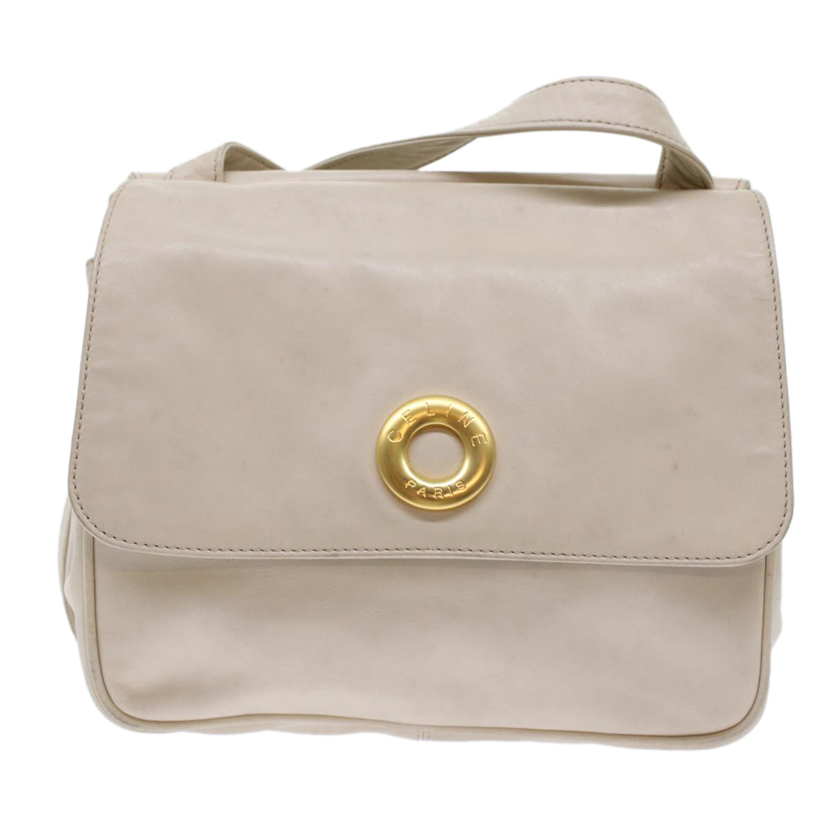 Celine Shoulder Bag Leather White  ep1176