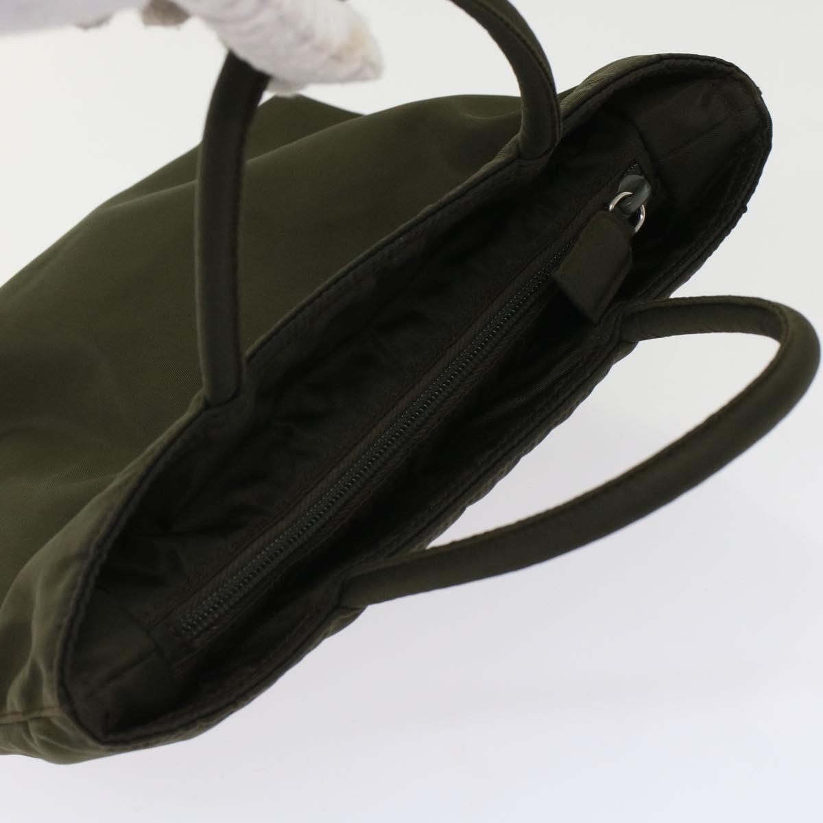 Prada Hand Bag Nylon Khaki  ep1187