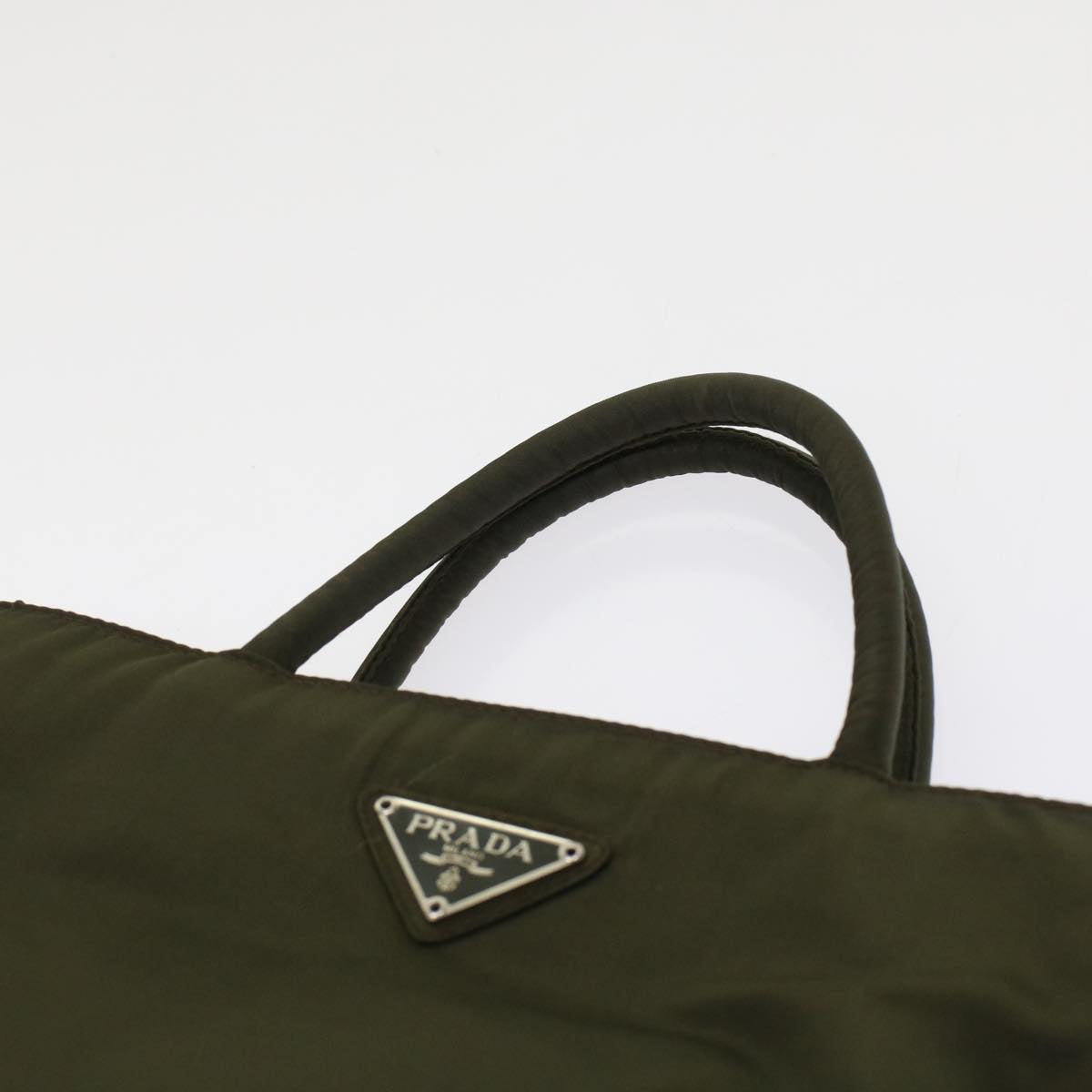 Prada Hand Bag Nylon Khaki  ep1187